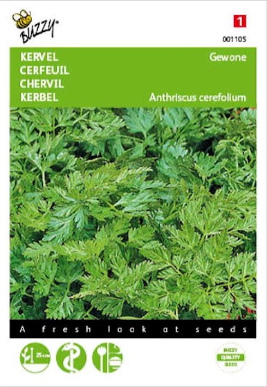 Kervel Gewone (Anthriscus cerefolium) 2000 zaden BU
